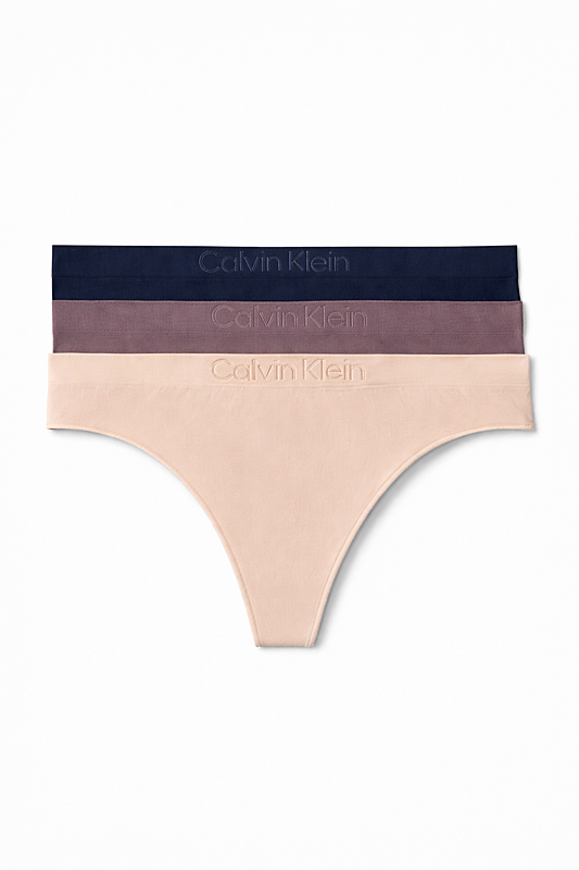 Dámská tanga Calvin Klein THONG 3PK