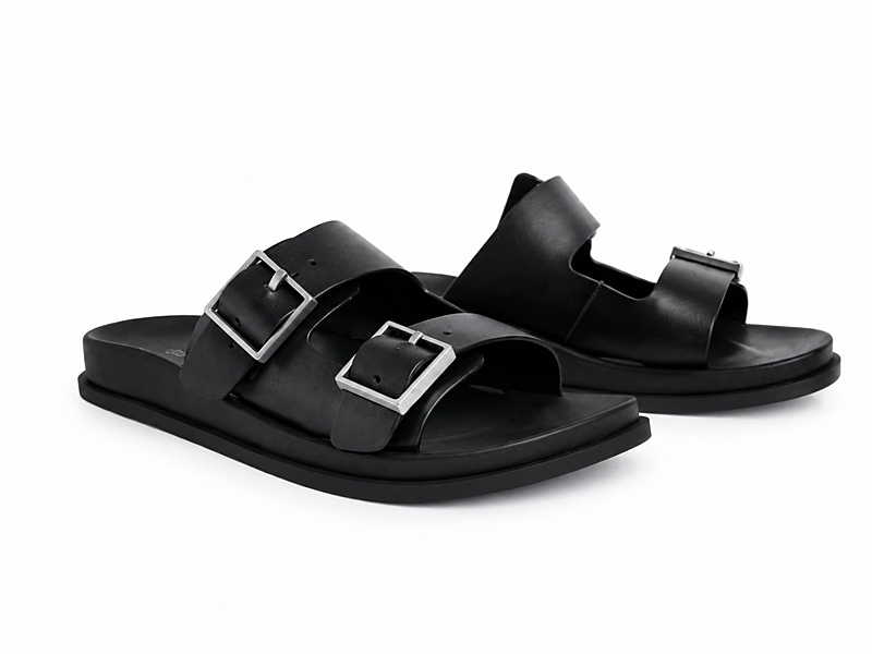 Dámské pantofle Calvin Klein CITY SANDAL BUCKLE LTH