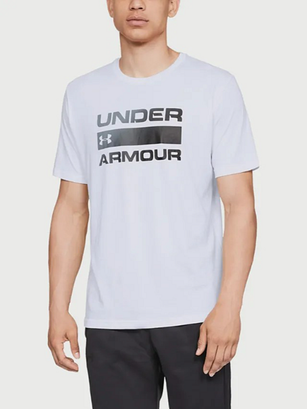 UA TEAM ISSUE WORDMARK SS-WHT Pánské tričko