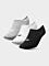 H4L22-SOD301 COLD LIGHT GREY MELANGE+WHITE+DEEP BLACK Ponožky