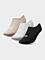 H4L22-SOD301 LIGHT PINK+WHITE+DEEP BLACK Ponožky